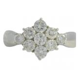 Platinum 1.00 ct Natural Brilliant Diamond Ring