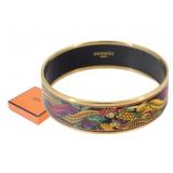 Hermes Enamel Bangle Bracelet