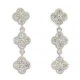 Elegant 1.78 ct VS Lab Diamond Dangle Earrings