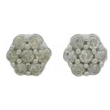 Antique Style 1/2ct Natural Diamond Stud Earrings