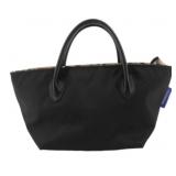 Burberry Blue Label Nylon Black Nova Check Handbag