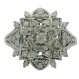 Platinum 1/2 ct Natural Brilliant Diamond Ring