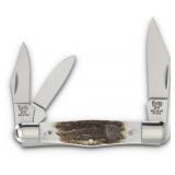Hen & Rooster 3 Blade Whittler Deer Stag Knife