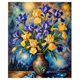 Irises Starry Night II LTD EDT Canvas Van Gogh LTD