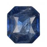 GIA Certified 3.66 ct Emerald Cut Blue Sapphire