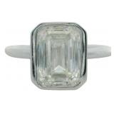 14kt Gold 3.00 ct Emerald Cut VS Lab Diamond Ring