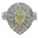 Pear Cut 2.58 ct VS Lab Diamond Infinity Ring