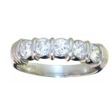 Platinum 1.11 ct Natural Brilliant Diamond Ring
