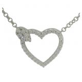 Brilliant 1.35 ct VS Lab Diamond Heart Necklace