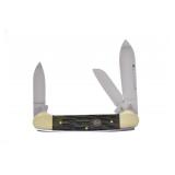 Hen & Rooster Antique Green Bone Gunboat Knife