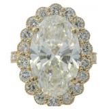 10kt Gold 7.80 ct Oval Cut VS Lab Diamond Ring