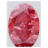 Oval Vivid Pink Cut 1.10 ct VS Lab Diamond