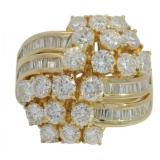 18k Gold 3.27 ct Natural VS Brilliant Diamond Ring