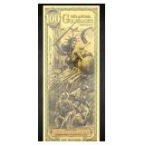 $100 -1/10 oz Gold Gold Back Oklahoma Alt Currency