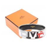 Hermes Enamel Logo Bangle
