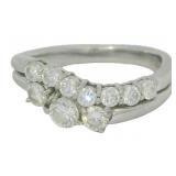 Platinum .70ct Natural Diamond Ring