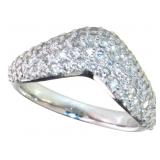 Platinum Natural 1.25 ct Brilliant Diamond Ring