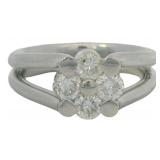 Platinum Brilliant 1/2 ct Natural VS2 Diamond Ring