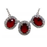 Elegant 9.60 ct 18' Ruby Evening Necklace