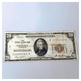 1929 $20 Minneapolis National Currency Note