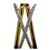 Triple Toned Diamond Accented Pendant
