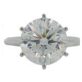 14kt Gold 4.67 ct Round Lab Diamond Ring