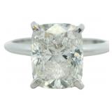 14kt Gold 3.03 ct Cushion VS Lab Diamond Ring