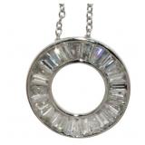 Round 1.10 ct Baguette VS Lab Diamond Necklace