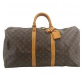Louis Vuitton Monogram Keepall 55 Booston Bag