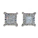 Princess Cut Diamond Stud Earrings