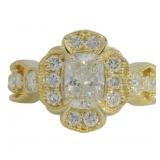 14kt Gold 2.23 ct Cushion Cut VS Lab Diamond Ring