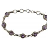 Natural 7.75 ct Amethyst Designer Bracelet