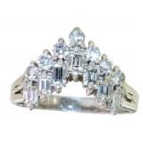Platinum Natural 1.07 ct Brilliant Diamond Ring