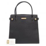 Burberry Nova Check Leather Handbag