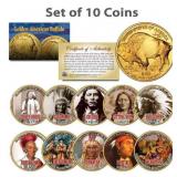 Historical Native American Buffalo Coin Set