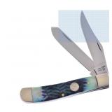 Frost  Aged Green Bone Handle Trapper Knife