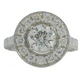 14kt Gold 2.67 ct Round VS Lab Diamond Ring