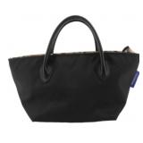 Burberry Blue Label Nylon Black Nova Check Handbag