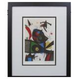 Oda a Joan Miro Plate 3 Framed by Joan Miro