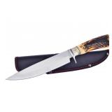 Torched Imitation Stag Knife