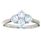 Platinum 1.00 ct Natural Brilliant Diamond Ring