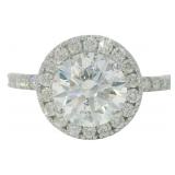 14k Gold 2.54 ct Round Brilliant Lab Diamond Ring
