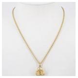 Christian Dior Bag Motif Gold Necklace