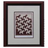 Bulldog Framed Giclee by MC Escher