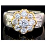 Platinum/18kt Gold Natural 2.02 ct VS Diamond Ring