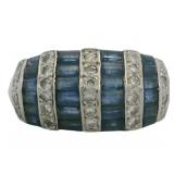 Platinum 2.96 ct Natural Sapphire & Diamond Ring