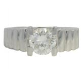 Platinum 1.01ct Natural VVS Solitaire Diamond Ring