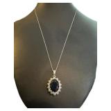 1Oval 6.40 ct Imperial Sapphire Necklace
