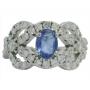 Brilliant 1.99 ct Oval Lab Sapphire & Diamond Ring