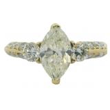 18k Gold 1.77 ct Natural VS Diamond Ring